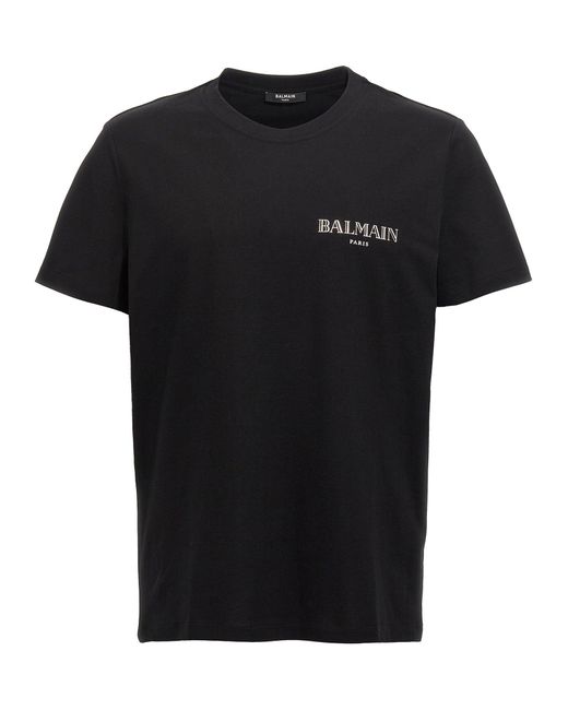 Balmain Logo T-Shirt in Black für Herren