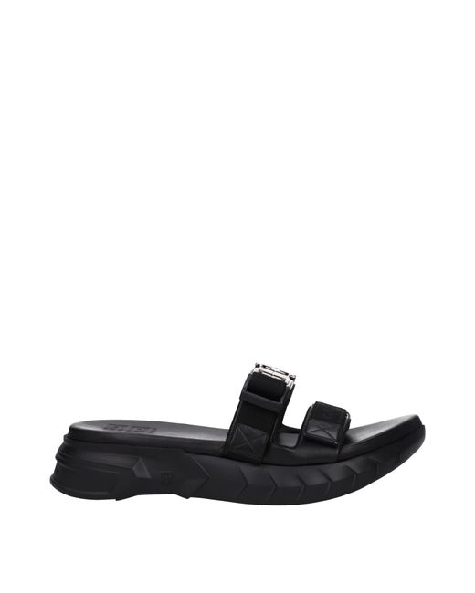 Givenchy Black Ciabatte E Zoccoli Marshmallow Uomo Tessuto Nero for men