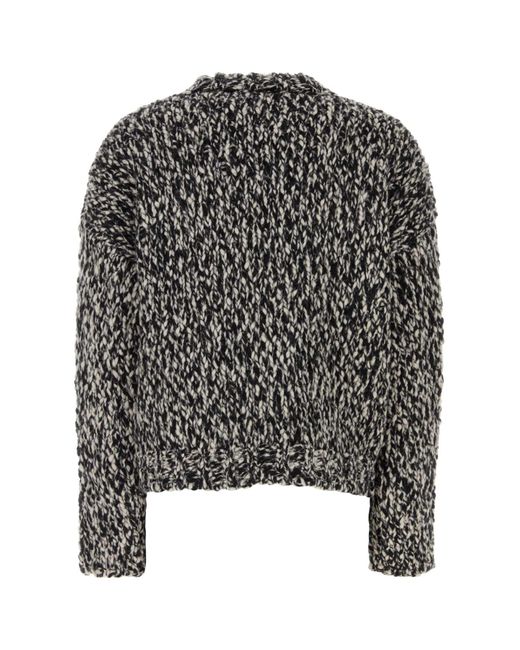 Weekend Black Two Tone Wool Blend Crine Sweater
