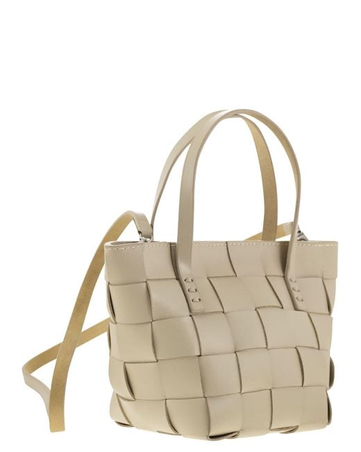 Dragon Japan Mini Geweven Lederen Tas in het Metallic