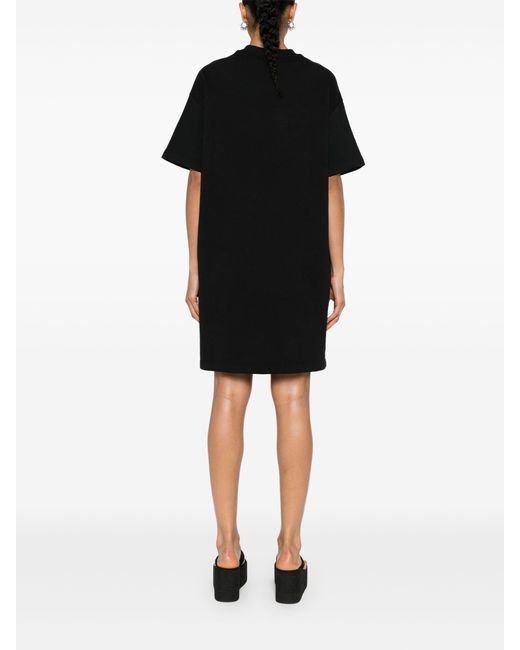 Moschino Black T-Shirtkleid Mit Logo-Print