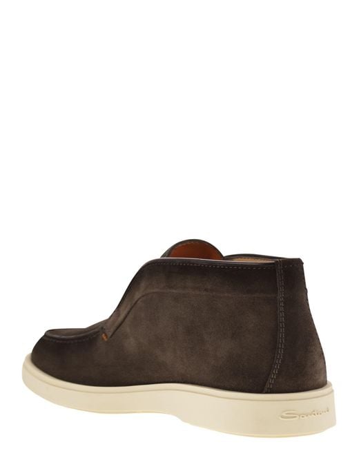 Santoni Wildleder -Wüstenstiefel in Brown für Herren