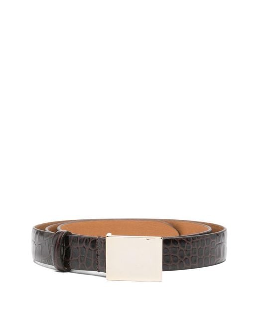 Alysi White Leather Belt