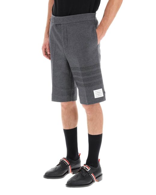 Shorts mit 4 -bar -Motiv Thom Browne pour homme en coloris Gray