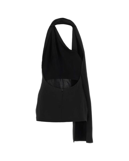 Loewe Black Satin Mini Dress