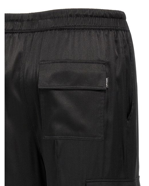 Tom Ford Black Cargo Silk Pants
