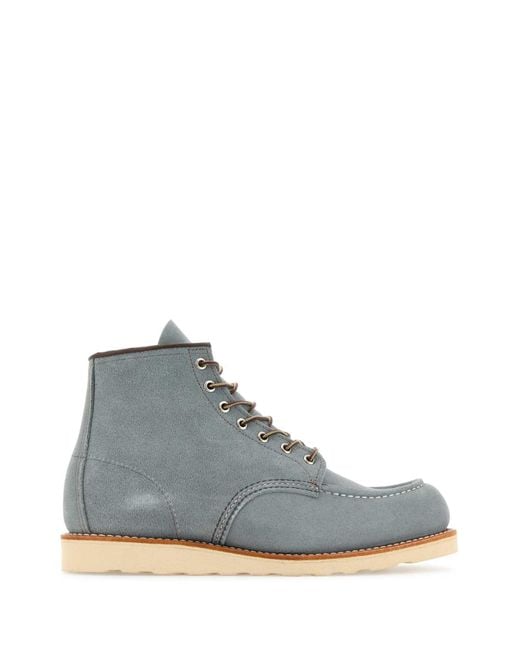 Red Wing Blue Suede Ankle Boots