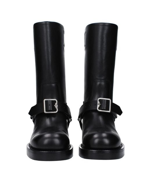Burberry Black Leather Boots