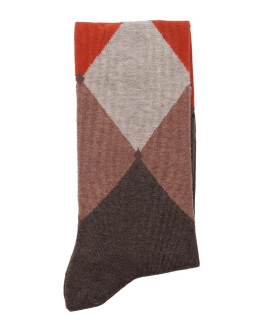 Ballantyne Brown Argyle Socks for men