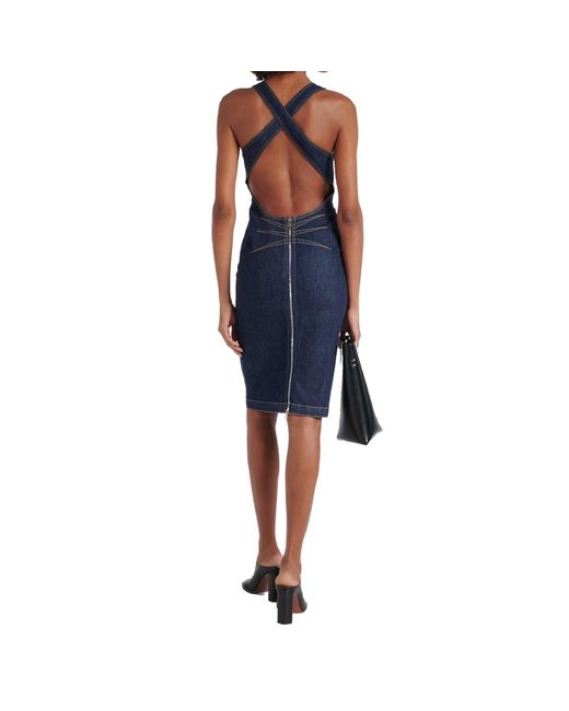 Alaïa Blue Sculpt Denim Dress
