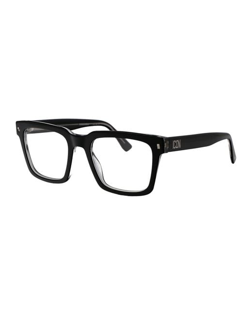 DSquared² Black Crystal Acetate Glasses for men