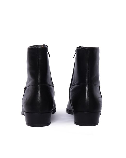 COPENHAGEN Black Pointed Toe Ankle Boots