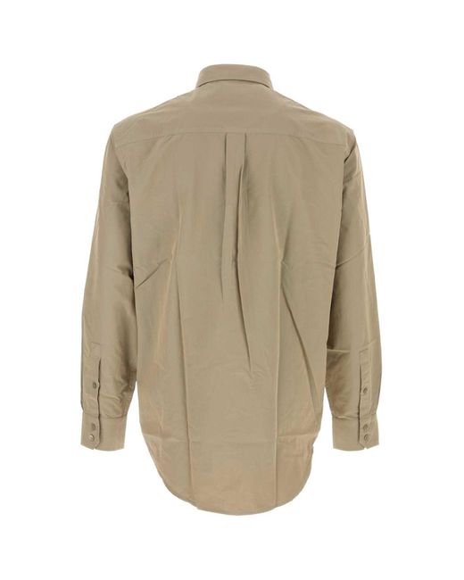 Burberry Natural Khaki Poplin Shirt for men