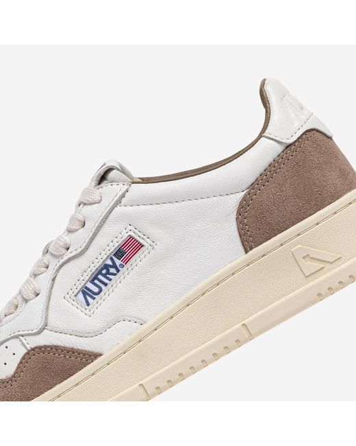 Autry Medalist niedrige Ledersneaker in White für Herren
