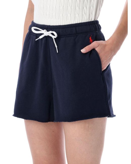 Polo Ralph Lauren Blue Lightweight Fleece Drawstring Shorts