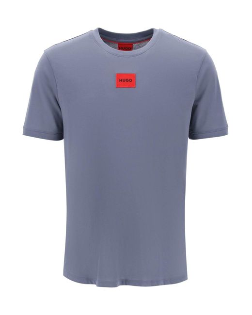 HUGO Diragolino Logo T -Shirt in Blue für Herren
