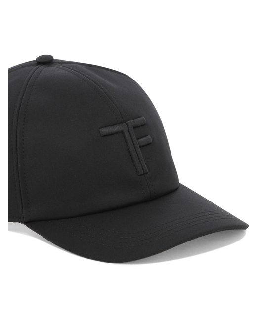 Tom Ford Black Baseball Cap With Logo for men