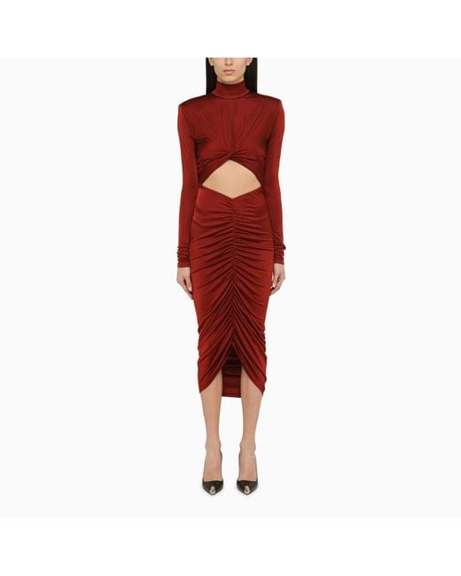 ANDAMANE Red Kim Midi Dress