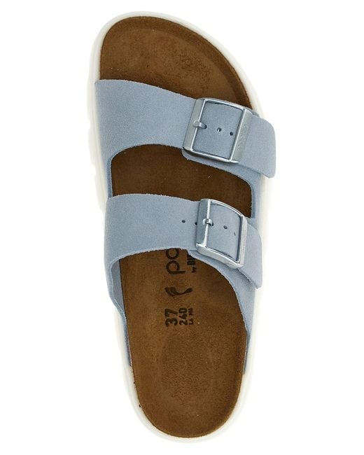 Birkenstock White 'Arizona Pap Chunky' Sandalen