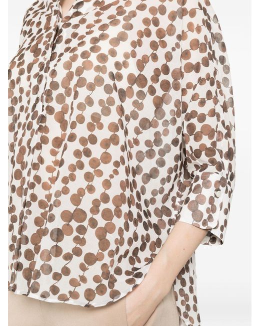 Blusa De Algodón Estampada Trame Auree de color White