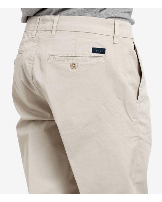 Fay Broek Beige in het Natural voor heren