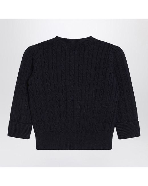 Polo Ralph Lauren Blue Cable Knit Cotton Cardigan