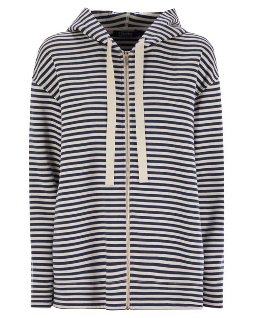 Max Mara Black Doria Scuba Jersey Hoodie