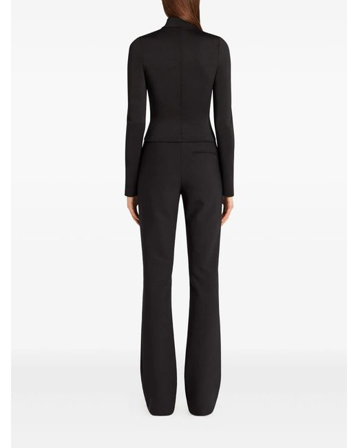 Courreges Black Biker Tracksuit Interlock Jacket