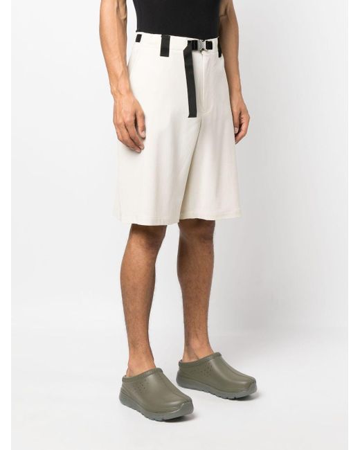 Jacquemus Shorts aus twill mit gürtel in White für Herren