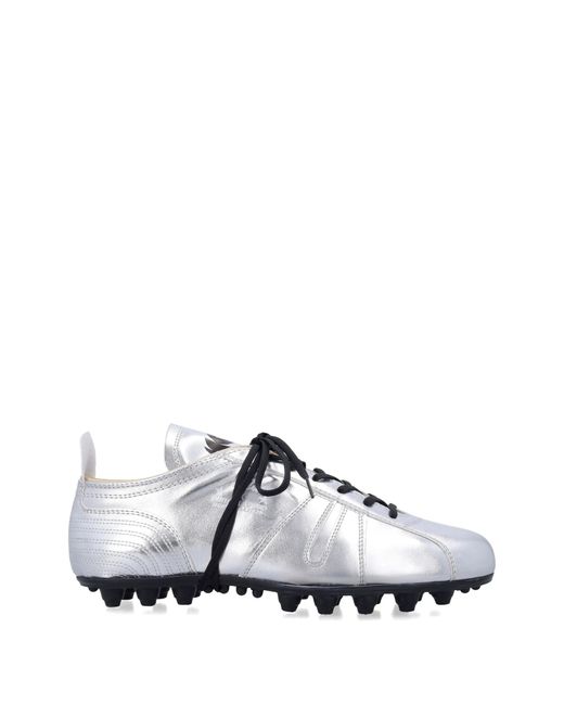 Pantofola D Oro White 540 Suola Calcio Nera Vitello