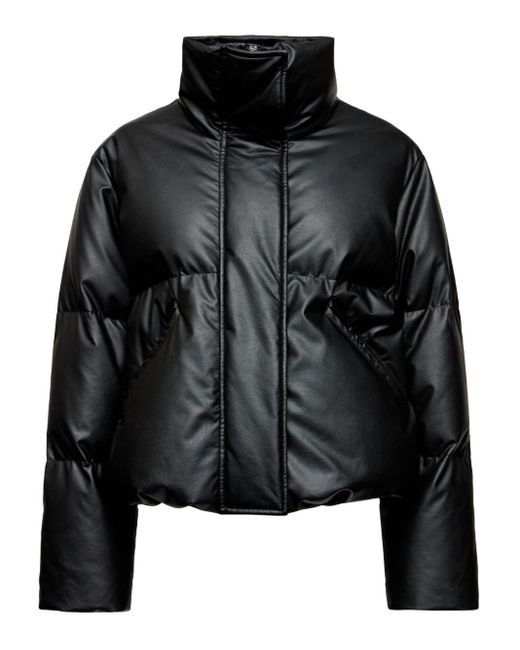 MM6 by Maison Martin Margiela Black Short Nylon Down Jacke