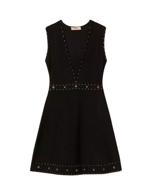Twinset Black Doppelte Kleider schwarz