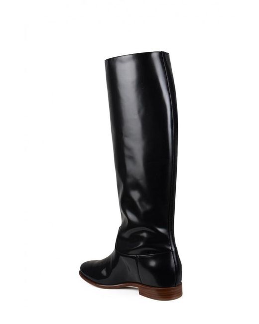 Gabriela Hearst Black Patent Leather Ankle Boots
