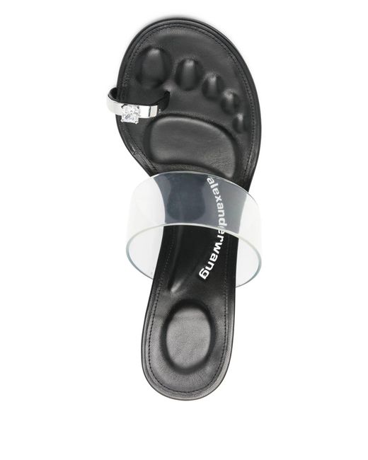 Alexander Wang Multicolor Bianca 105 Mm Sandal W/ Crystal Toe Ring