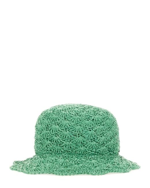 Red(v) Green Raffia Bucket Hat