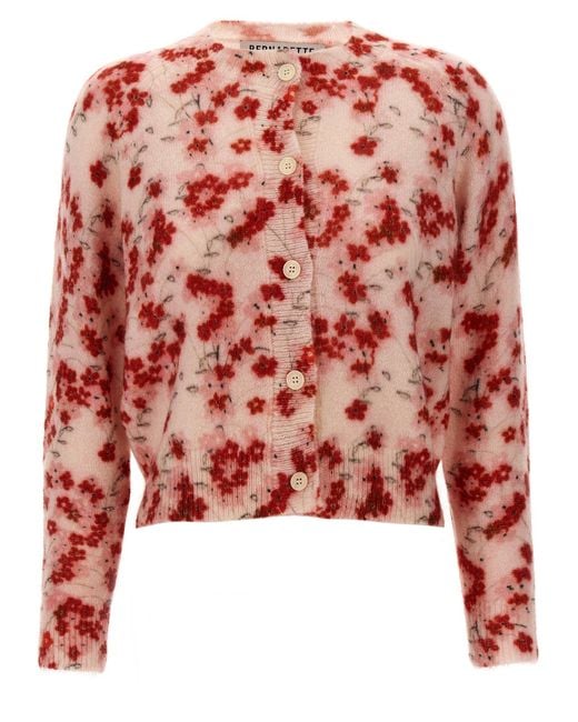 BERNADETTE Red 'Violetta' Cardigan
