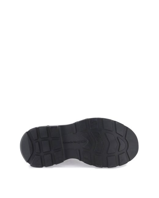 Alexander McQueen Black Tread slick stiefel mit reißverschluss