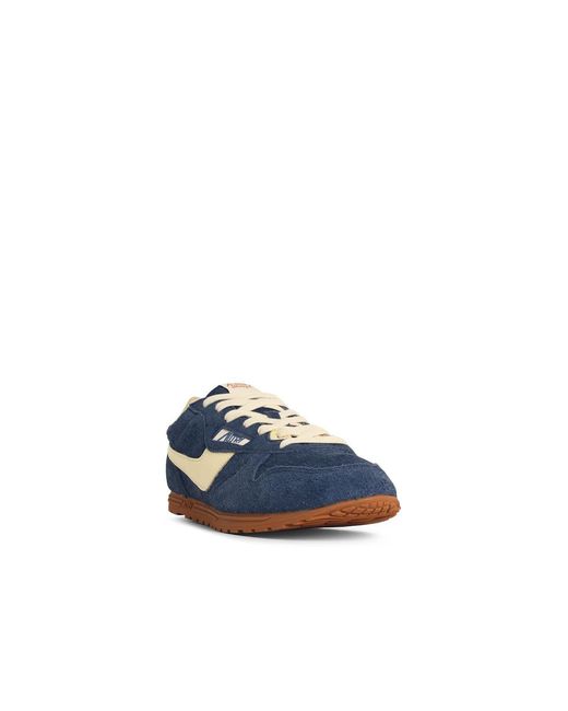 Autry Blue 'Windspin Low' Suede Blend Sneakers for men