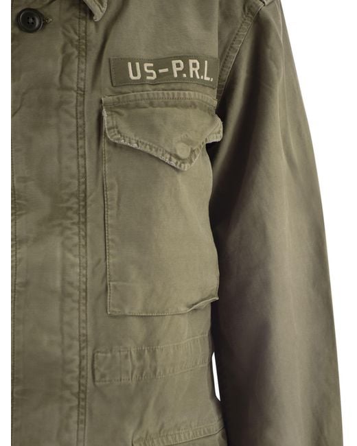 Polo Ralph Lauren Military Jacket In Split Twill in het Green