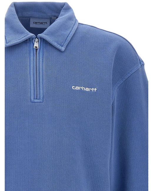 Carhartt Blue Piqué Script Sweat