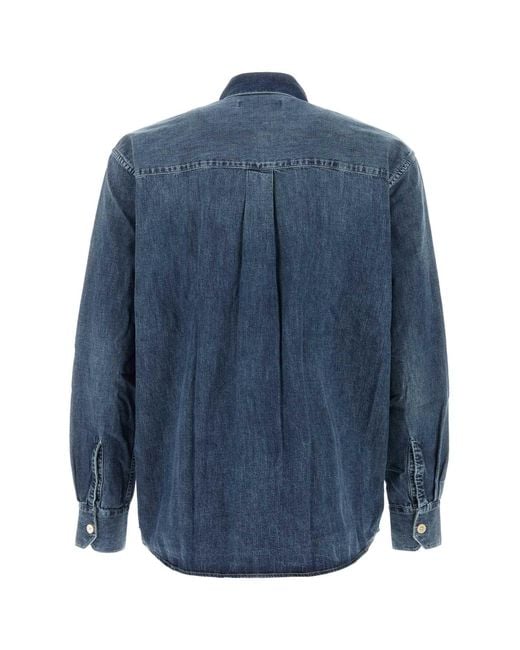Our Legacy Blue Denim Oversize Shirt for men
