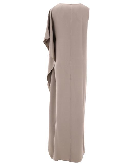 "Bora" One épaule crêpe de chine robe Max Mara Pianoforte en coloris Gray