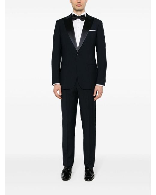 Giorgio Armani Black Slim Fit Wool Tuxedo Suit for men