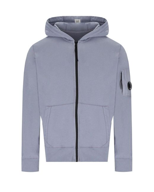 C P Company Blue Light Fleece Lavander Hoodie for men