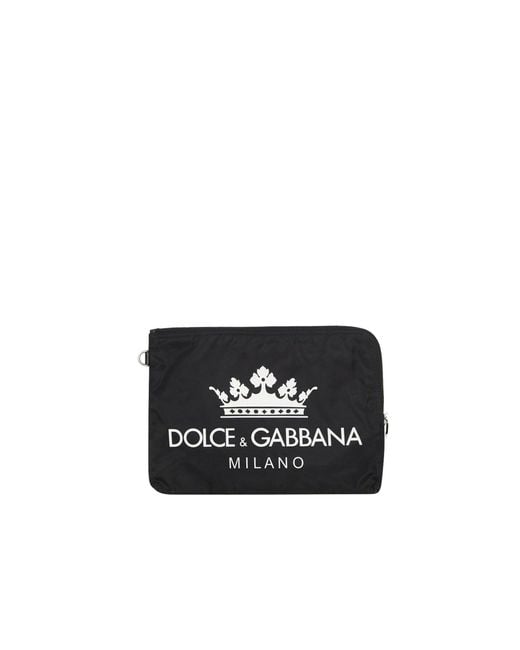 Embrague del logo de Dolce & Gabbana de hombre de color Black