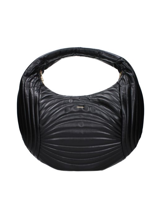 Ferragamo Black Handtaschen Mat Hobo Frauen Leder schwarz