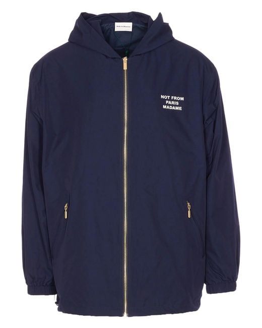Drole de Monsieur Blue La Veste Capuche Slogan