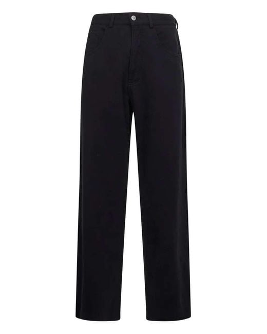 MM6 by Maison Margiela Blue Cotton Trousers