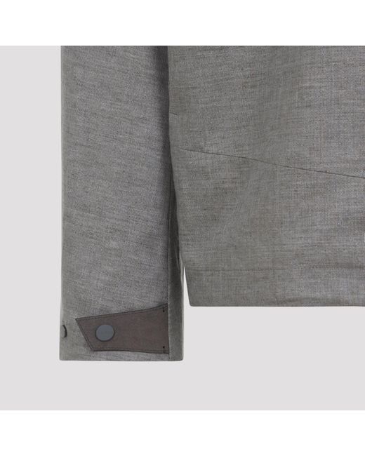 Sease Gray Laminated Jacket