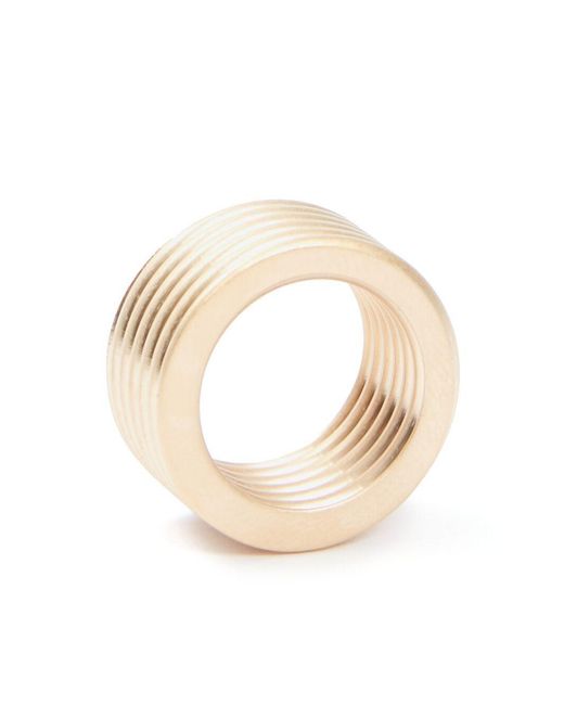 Maison Margiela White Ribbed Chunky Ring